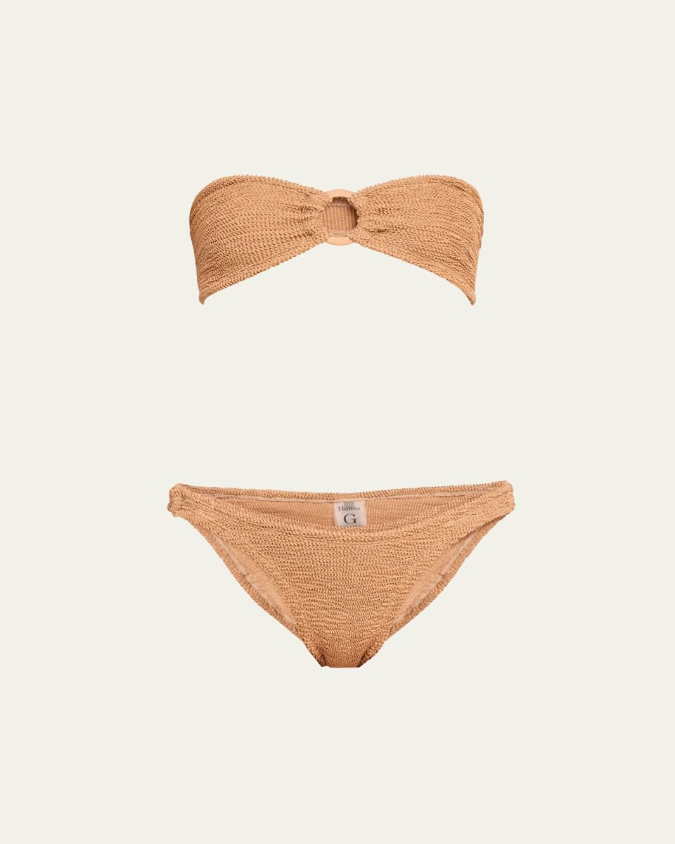 Gloria Crinkle Bandeau Two-Piece Bikini Set